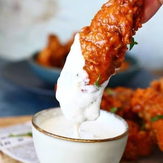 CHICKEN TENDERS breaded, seasoned and crisped to a golden brown served w/ choice of dipping sauce