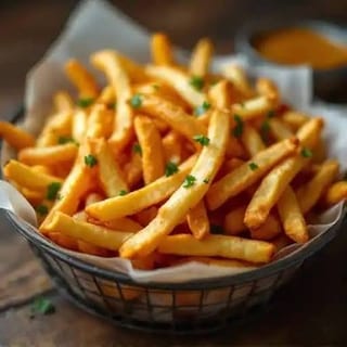 FRENCH FRIES  delicious, crispy coated fries